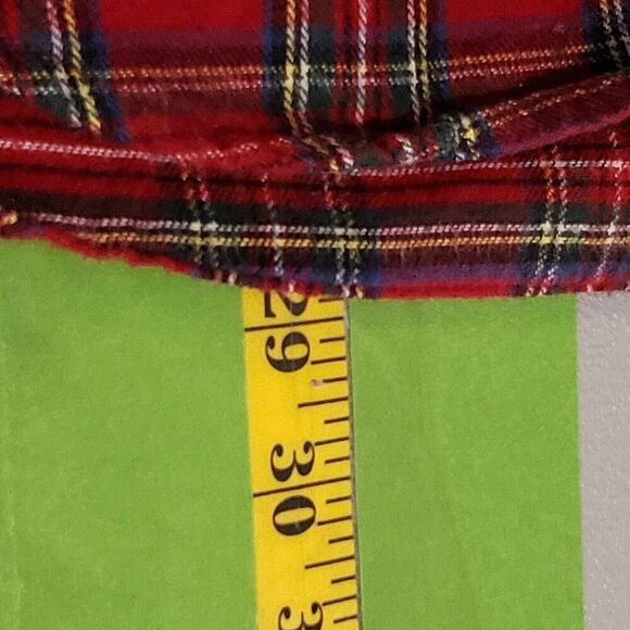 LL Bean Shirt Mens Red Plaid Flannel LS Button Down Size Medium M Cabin Lodge - Picture 10 of 11
